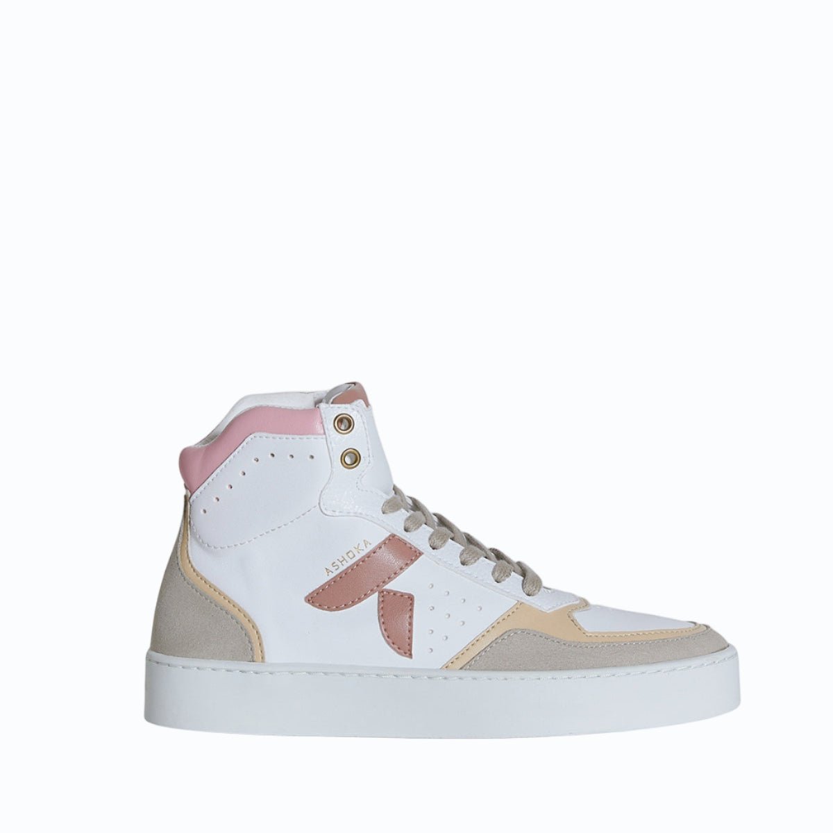Matéo High - Top Biosourced & Recycled Sneaker – Trio of Pink - Vegan America