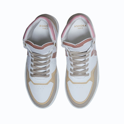 Matéo High - Top Biosourced & Recycled Sneaker – Trio of Pink - Vegan America