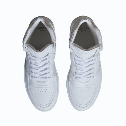 Matéo High - Top Biosourced & Recycled Sneaker – White - Vegan America