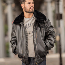 Roland Black Vegan Aviator Jacket (Men) - Vegan America