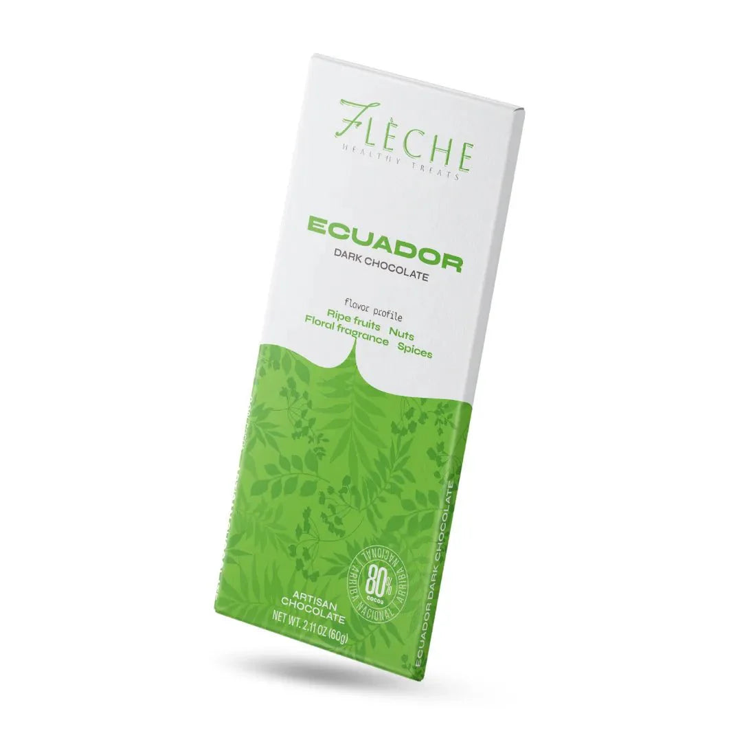 Vegan Sugar-Free 80% Dark Chocolate Ecuador | Flèche Healthy Treats