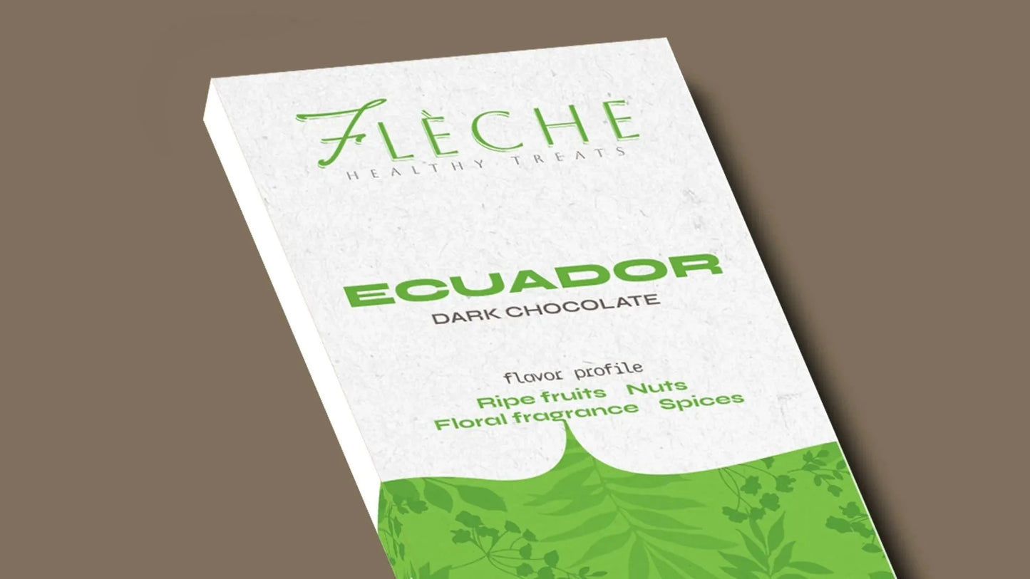Vegan Sugar-Free 80% Dark Chocolate Ecuador | Flèche Healthy Treats