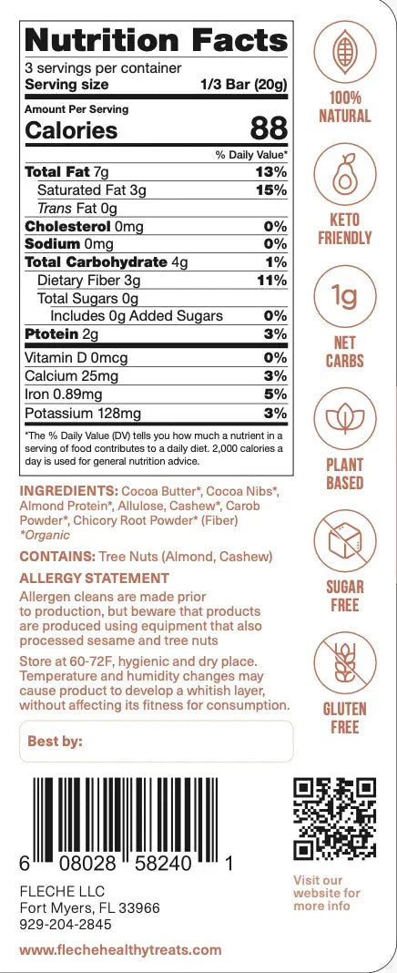 Vegan Sugar Free Creamy Chocolate | Flèche Healthy Treats