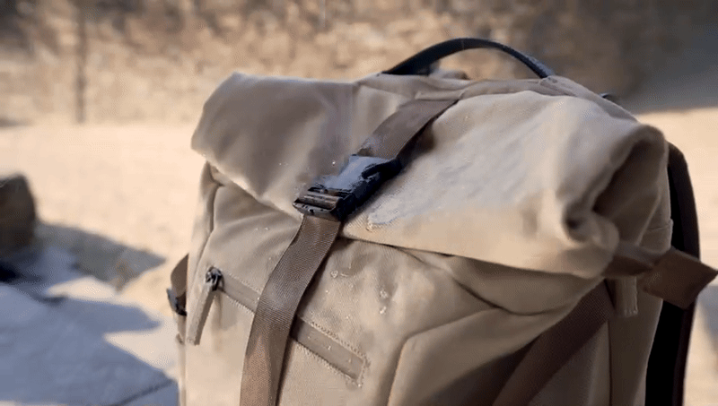 Nomad Hemp Rolltop Backpack in Dark Green