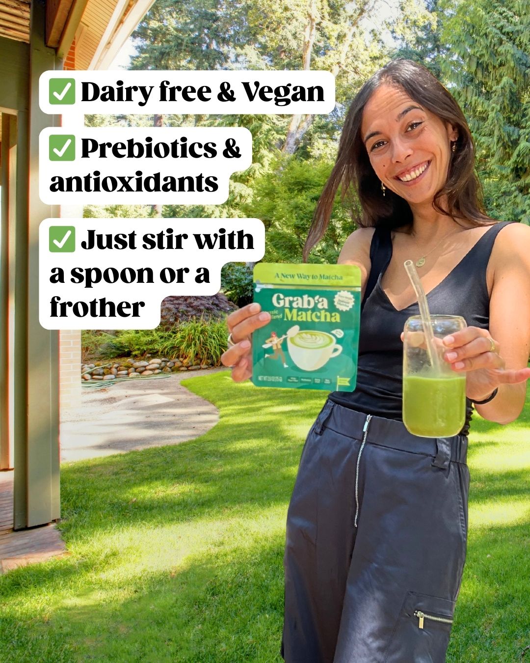 Grab’a Matcha Organic Instant Slightly Sweetened Matcha Green Tea Powder, Easy to Make Matcha Latte Mix, 30 servings, From Uji Japan (75g / 2.65oz)