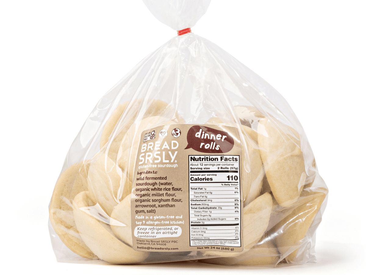 Classic Gluten-Free Sourdough Dinner Rolls - 24 Count - Vegan America