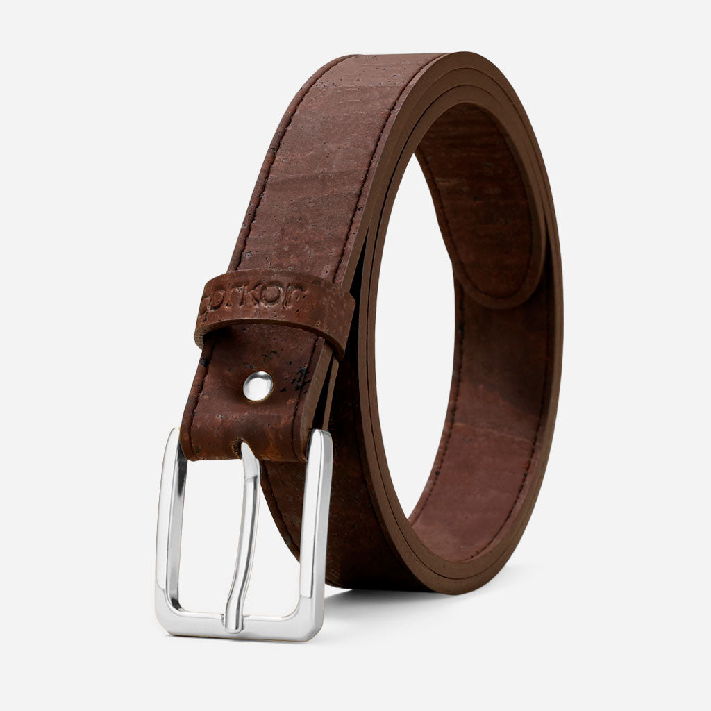 women_cork_belt_brown_Silver #color_brown