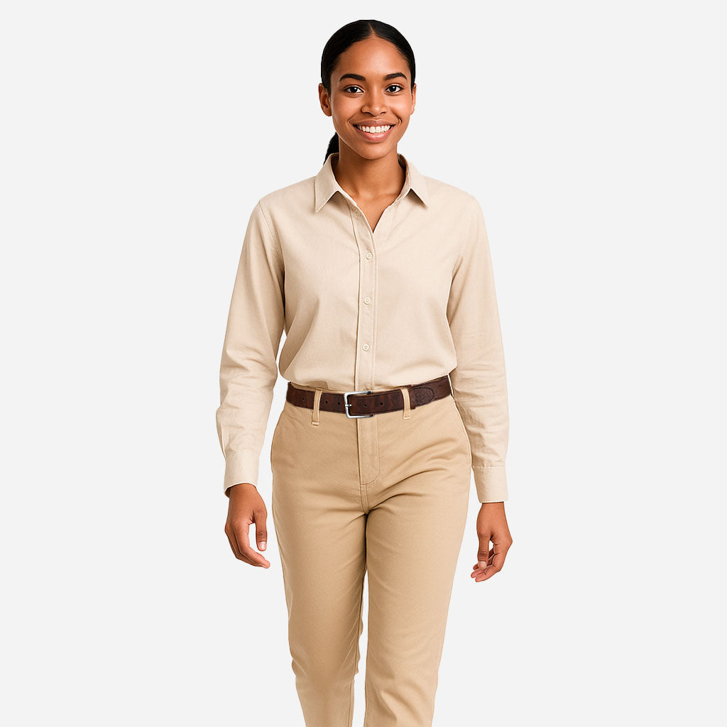 Women Cork Belt 1 18" (30mm) - Silver Buckle