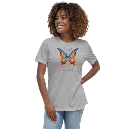 Butterfly Women's 100% Cotton Relaxed T-Shirt - Vegan America