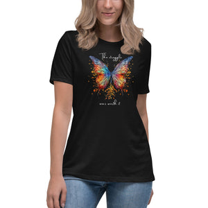 Butterfly Women's 100% Cotton Relaxed T-Shirt - Vegan America