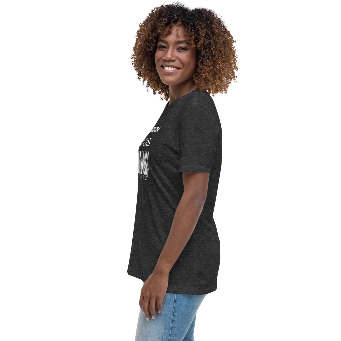 Women's Relaxed T-Shirt (Compassion is Free with Barcode) - Vegan America