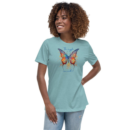 Butterfly Women's 100% Cotton Relaxed T-Shirt - Vegan America