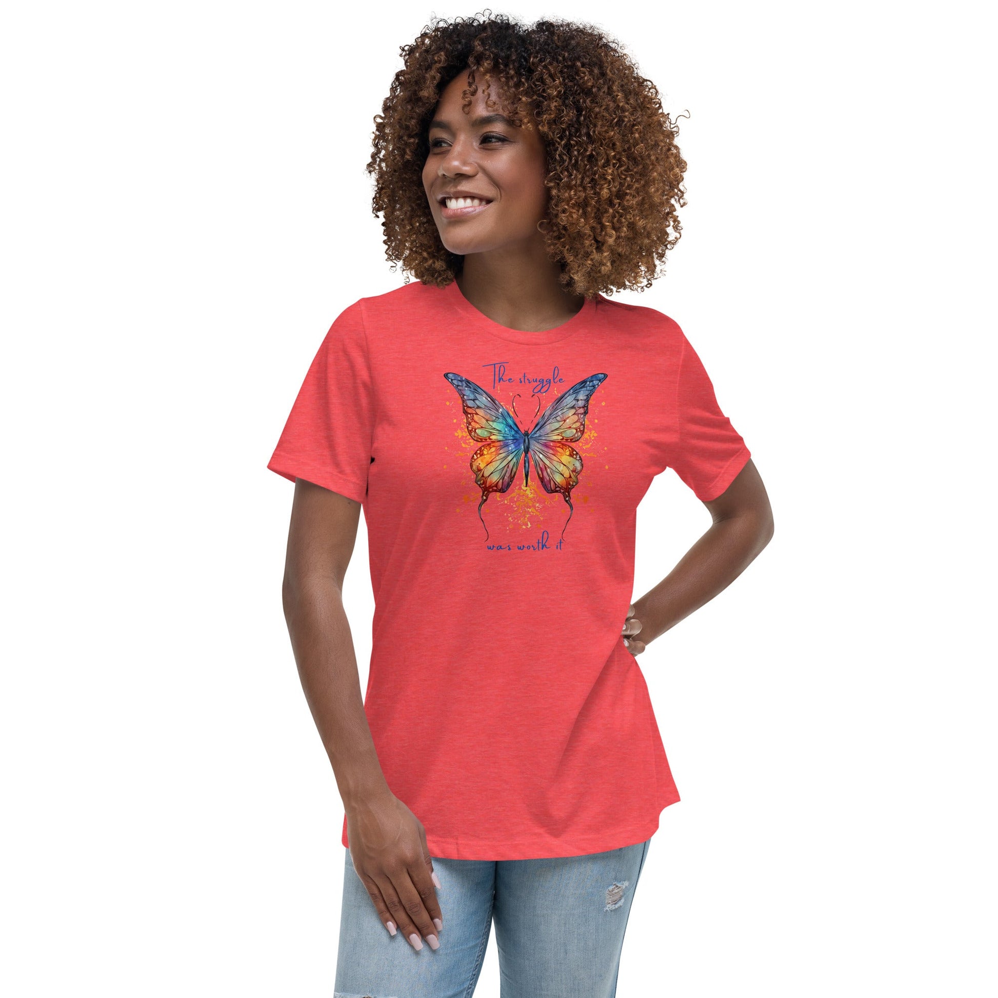 Butterfly Women's 100% Cotton Relaxed T-Shirt - Vegan America