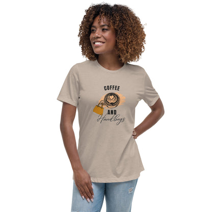 "Coffee and Handbags" Women's Relaxed T-Shirt - Vegan America
