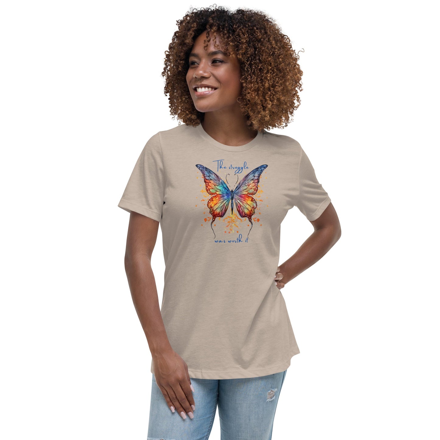 Butterfly Women's 100% Cotton Relaxed T-Shirt - Vegan America