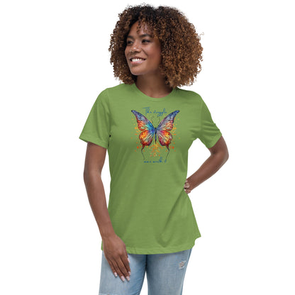 Butterfly Women's 100% Cotton Relaxed T-Shirt - Vegan America