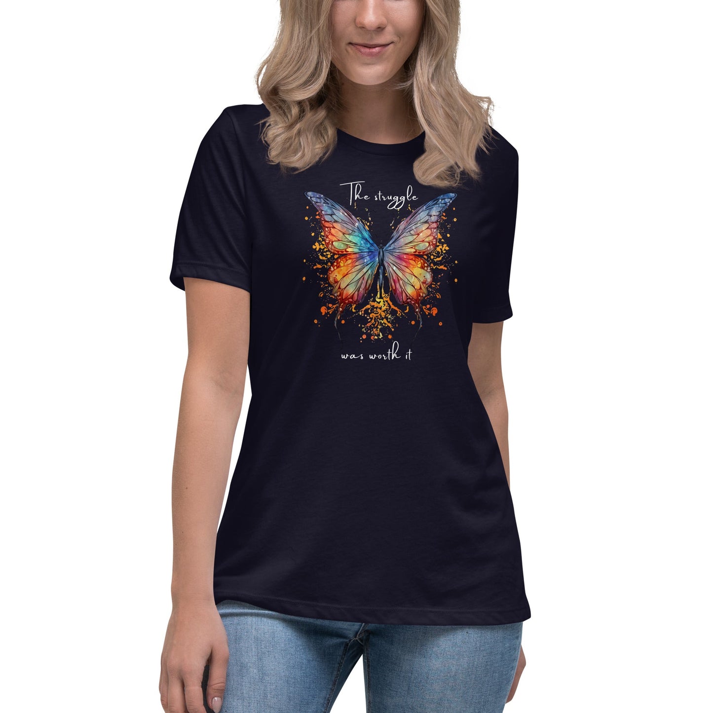 Butterfly Women's 100% Cotton Relaxed T-Shirt - Vegan America