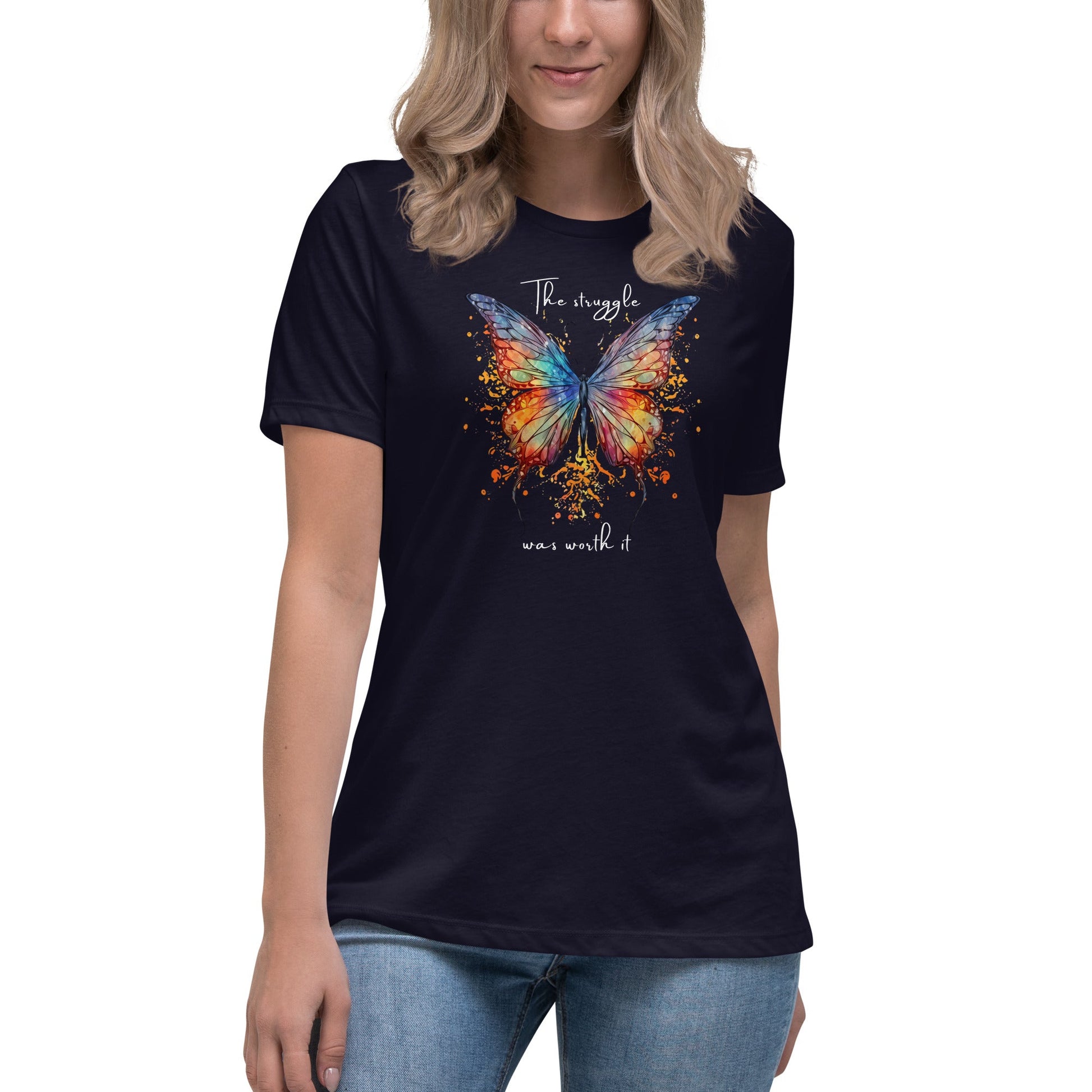 Butterfly Women's 100% Cotton Relaxed T-Shirt - Vegan America
