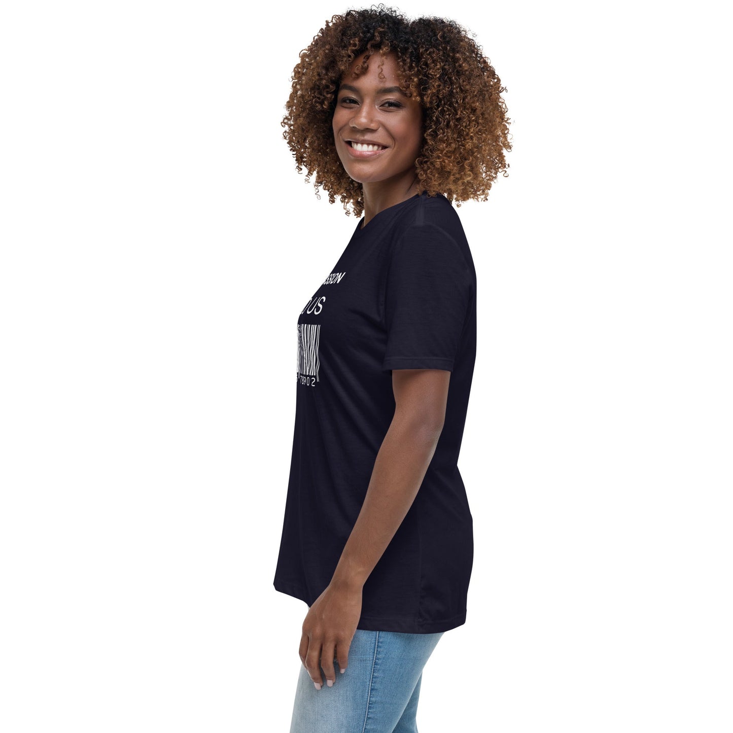 Women's Relaxed T-Shirt (Compassion is Free with Barcode) - Vegan America