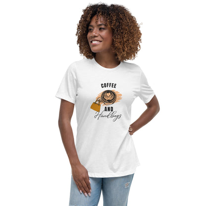 "Coffee and Handbags" Women's Relaxed T-Shirt - Vegan America