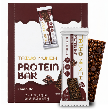 Taiyo Munch - Vegan, GF, Allergen-Free, Kosher Protein Bars - 12-Pack