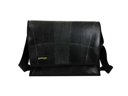 messenger bag XL inner tube black - Vegan America