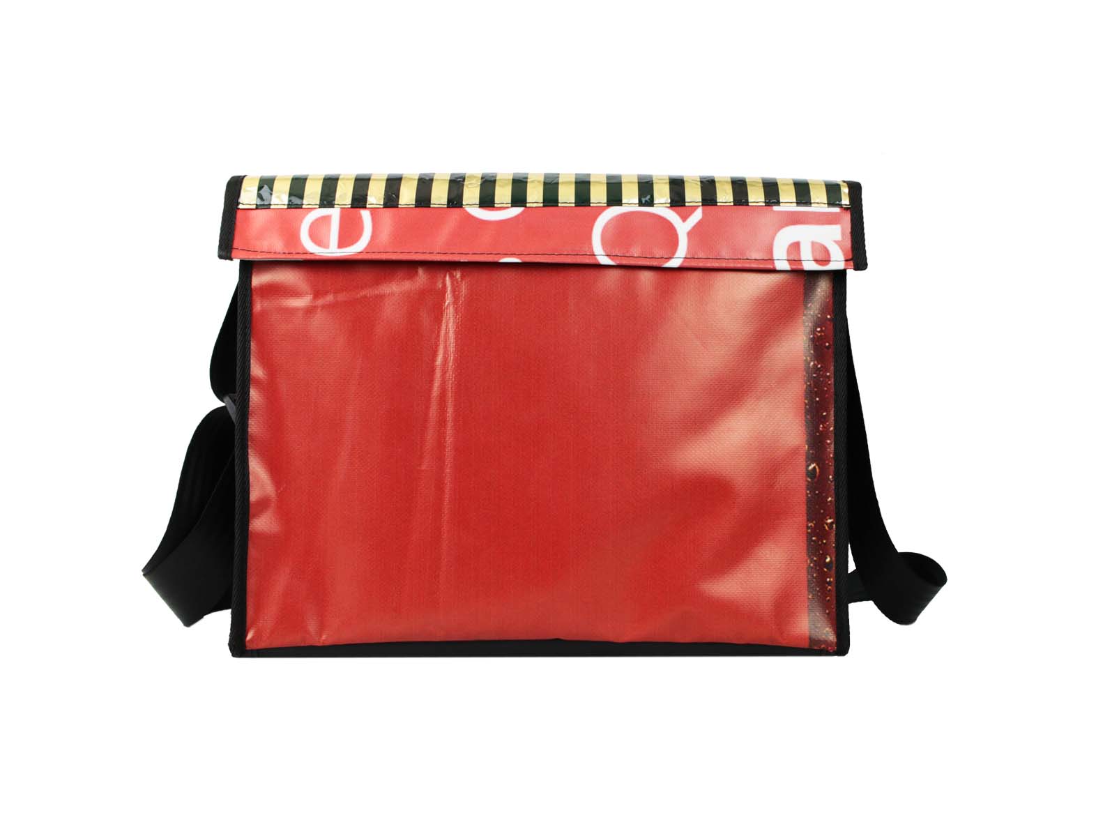 messenger bag XL coffee package green - Vegan America