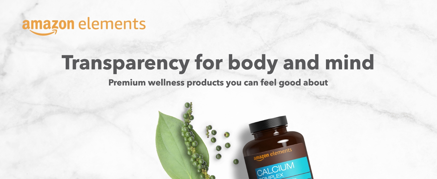 Amazon elements transparency for body and mind premium wellness products