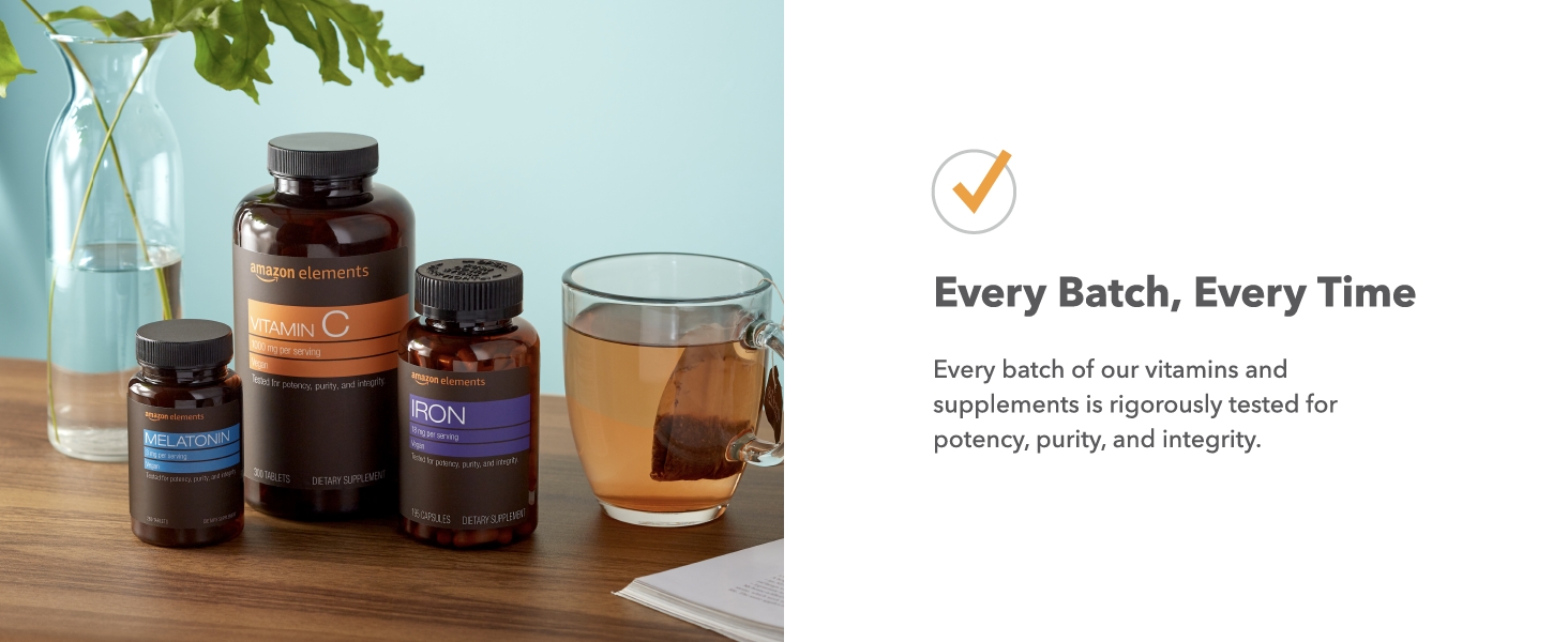 Every batch every time vitamins and supplements rigorously tested for potency purity and integrity